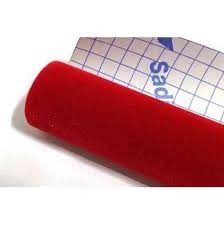 papel adhesivo terciopelo rojo metreado