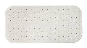 alfombra bañera antideslizante 97x36cm blanca