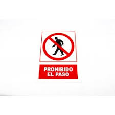 cartel prohibido el paso 210x300mm - Ferreteria El Rastrillo